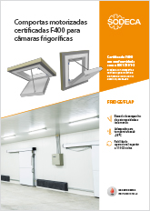COMPORTAS MOTORIZADAS CERTIFICADAS F400 PARA CÂMARAS FRIGORÍFICAS